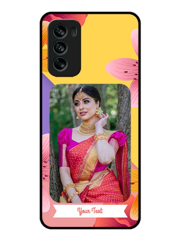 Custom Moto G62 Custom Metal Phone Case3 Image With Vintage Floral Design