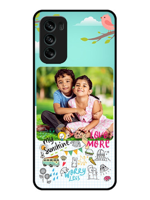 Custom Moto G62 Custom Metal Phone CaseDoodle Love Design