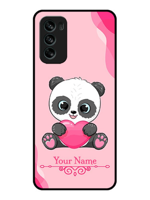Custom Moto G62 Custom Metal Phone CaseCute Panda Design