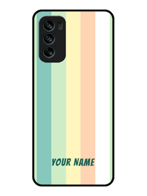 Custom Moto G62 Custom Metal Phone CaseMulti - Colour Stripes Design