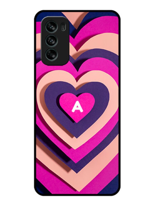 Custom Moto G62 Custom Metal Phone CaseCute Heart Pattern Design
