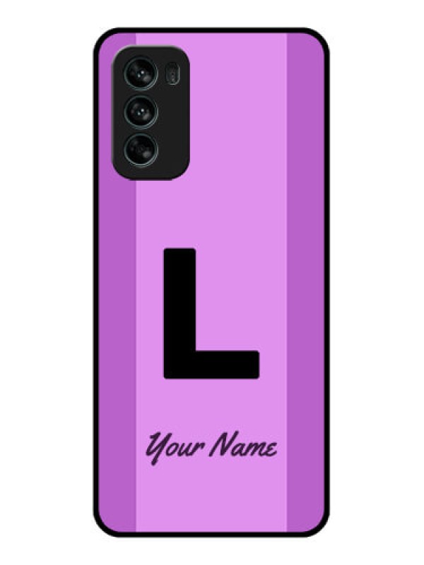 Custom Moto G62 Custom Metal Phone CaseTricolor Custom Text Design