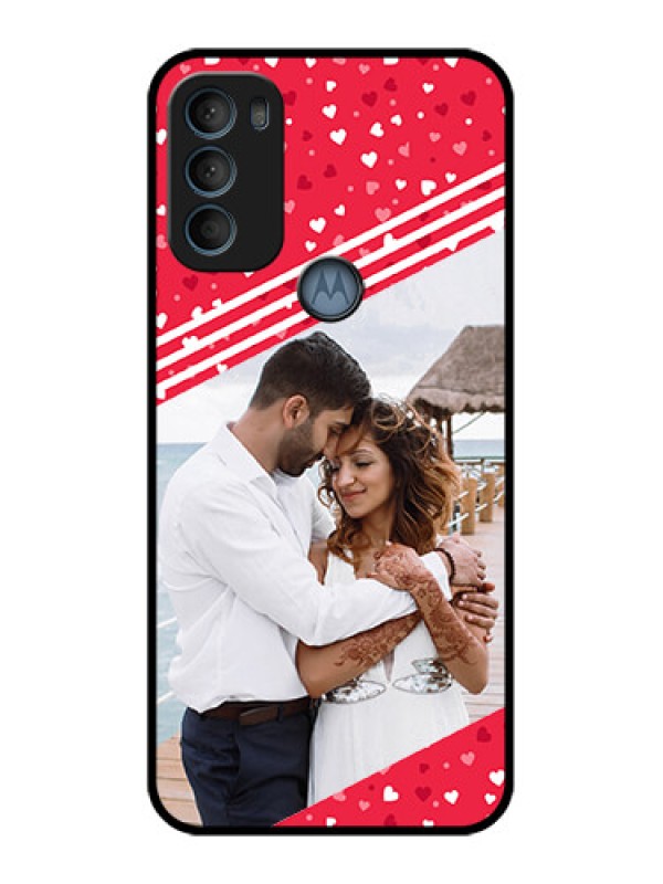 Custom Moto G71 5G Custom Metal Phone CaseValentines Gift Design