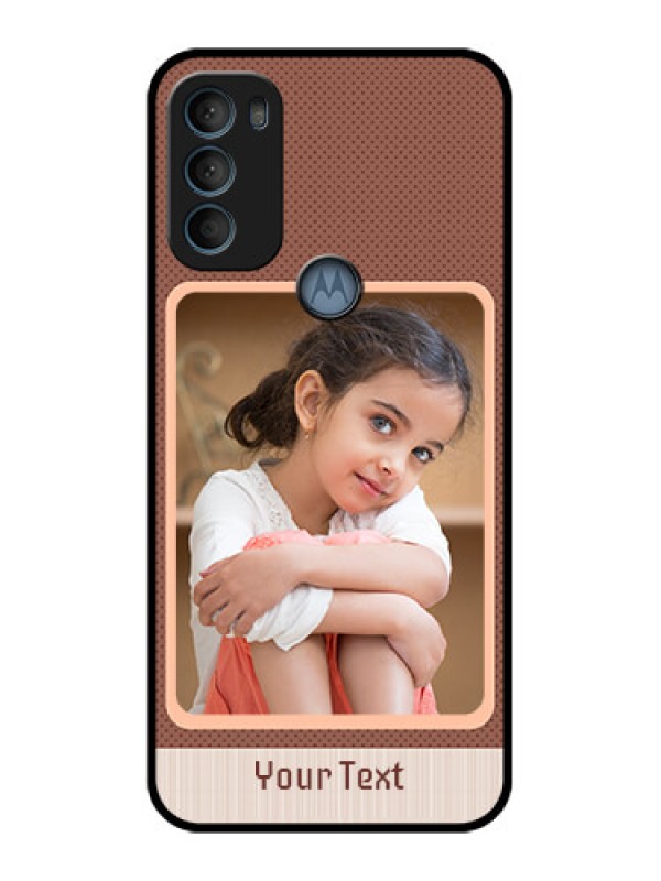 Custom Moto G71 5G Custom Metal Phone CaseSimple Pic Upload Design
