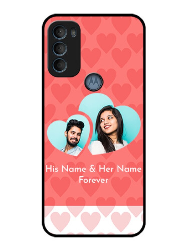 Custom Moto G71 5G Custom Metal Phone CaseCouple Pic Upload Design