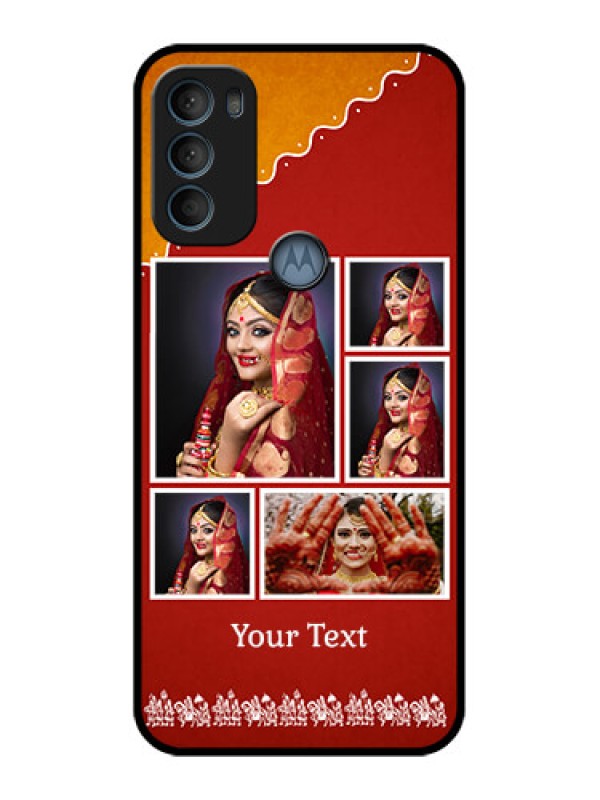 Custom Moto G71 5G Custom Metal Phone CaseWedding Pic Upload Design