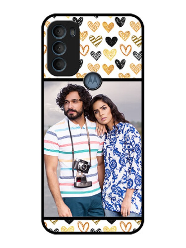Custom Moto G71 5G Custom Metal Phone CaseLove Symbol Design