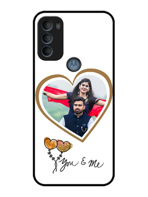 Custom Moto G71 5G Custom Metal Phone CaseYou and Me Design