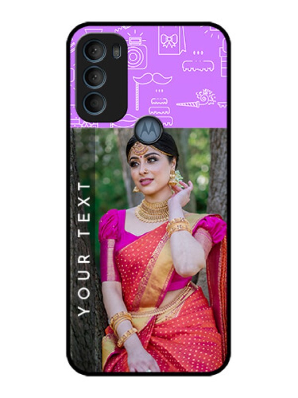 Custom Moto G71 5G Custom Metal Phone CaseBirthday Icons Design