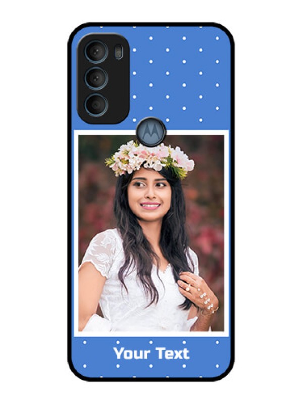 Custom Moto G71 5G Custom Metal Phone CasePolka Dots Design