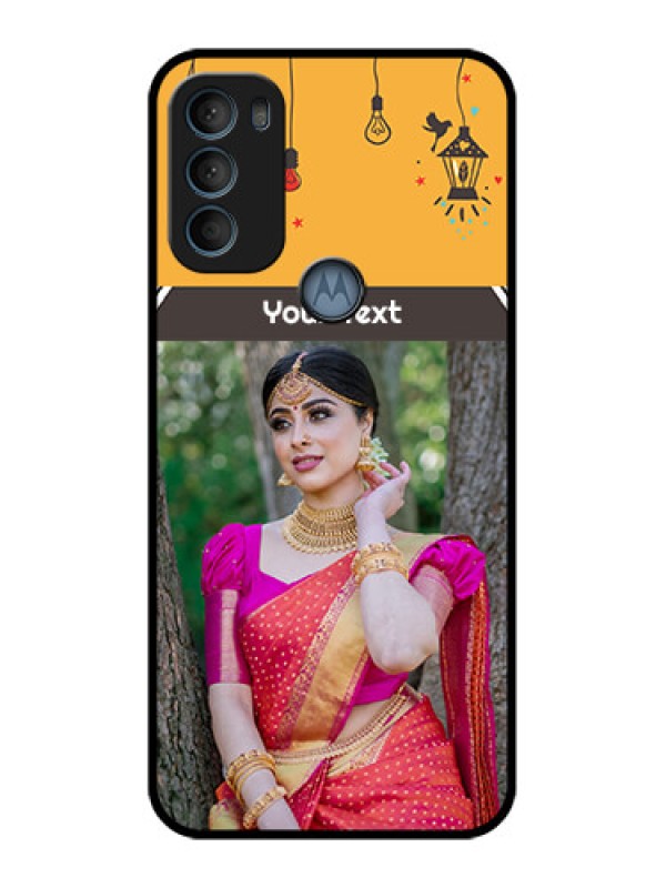Custom Moto G71 5G Custom Metal Phone CaseWith Family Picture And Icons