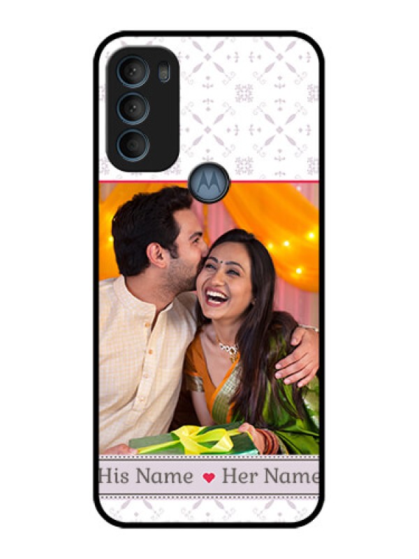 Custom Moto G71 5G Custom Metal Phone CaseWith Photo And Ethnic Design
