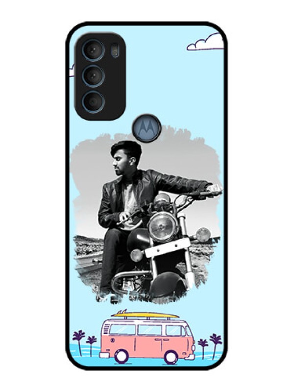 Custom Moto G71 5G Custom Metal Phone CaseTravel and Adventure Design