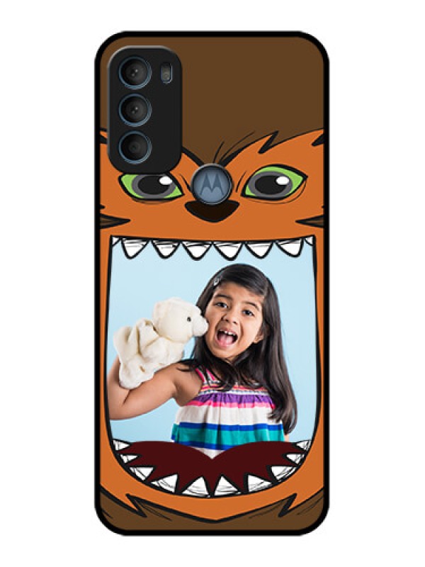 Custom Moto G71 5G Custom Metal Phone CaseOwl Monster Back Case Design