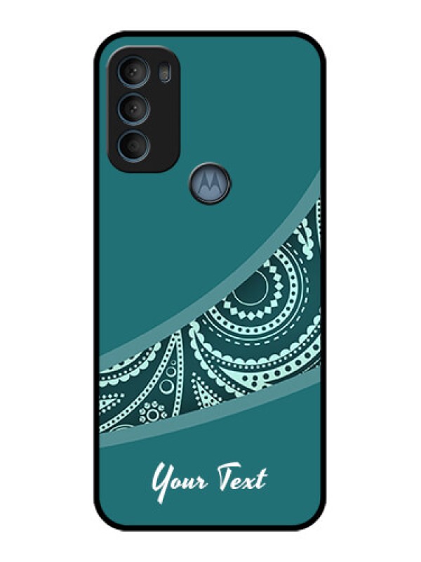 Custom Moto G71 5G Custom Metal Phone CaseSemi Visible Floral Design