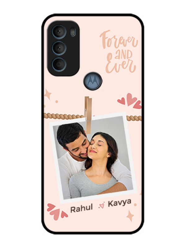 Custom Moto G71 5G Custom Metal Phone CaseForever And Ever Love Design