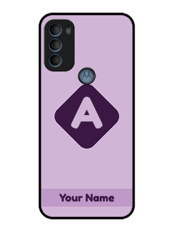 Custom Moto G71 5G Custom Metal Phone CaseCustom Letter In Curved Badge Design