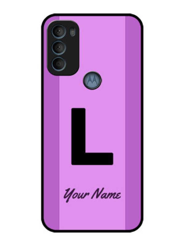 Custom Moto G71 5G Custom Metal Phone CaseTricolor Custom Text Design