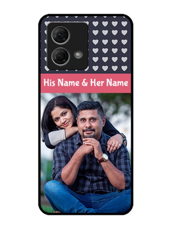 Custom Moto G84 5G Custom Metal Phone CaseLove Symbols Design