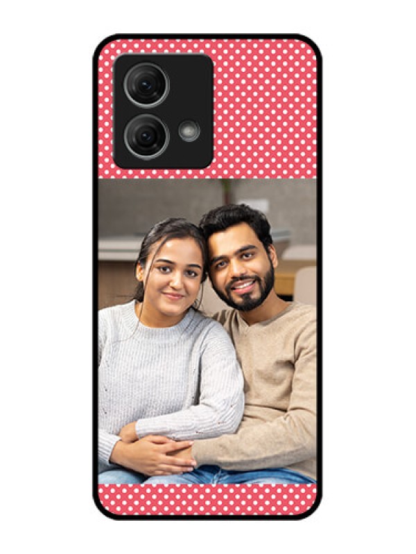 Custom Moto G84 5G Custom Metal Phone CaseWhite Dotted Design