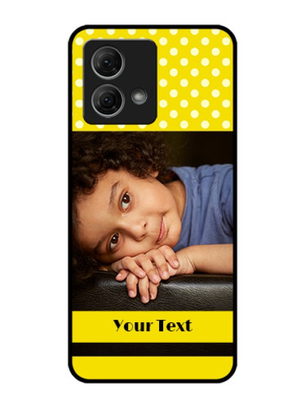 Custom Moto G84 5G Custom Metal Phone CaseBright Yellow Case Design