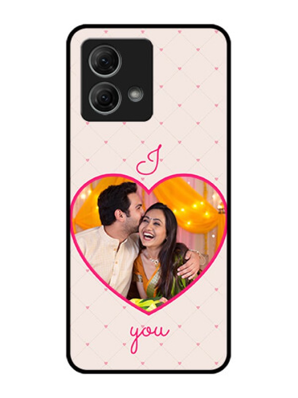 Custom Moto G84 5G Custom Metal Phone CaseHeart Shape Design