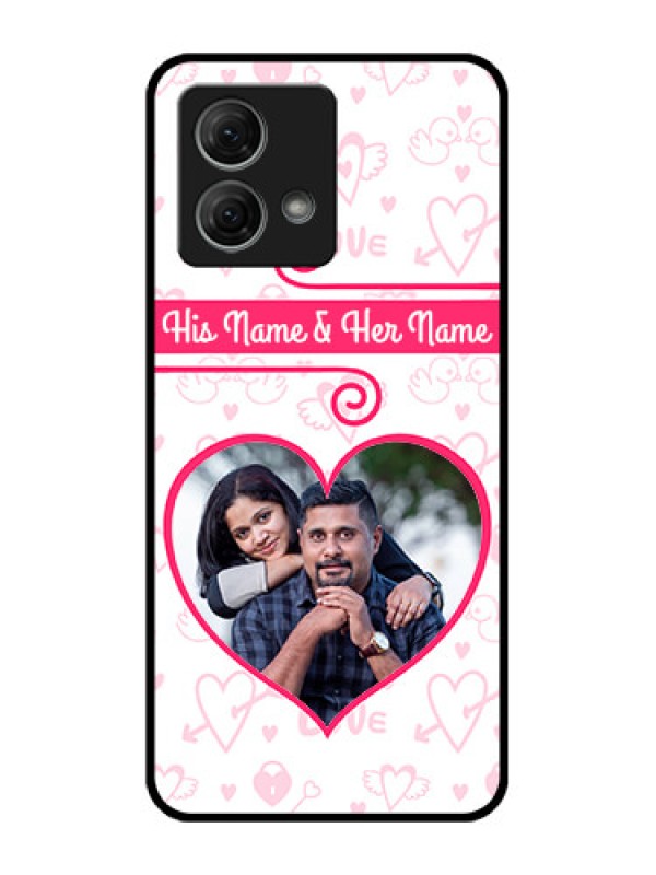 Custom Moto G84 5G Custom Metal Phone CaseHeart Shape Love Design