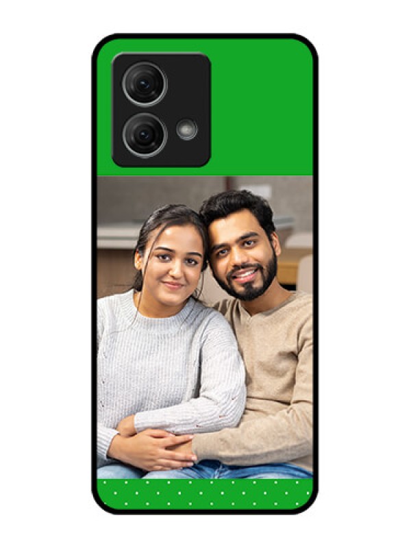 Custom Moto G84 5G Custom Metal Phone CaseGreen Pattern Design