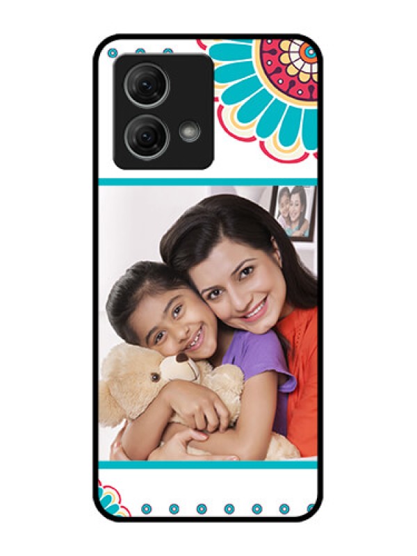 Custom Moto G84 5G Custom Metal Phone CaseFlower Design