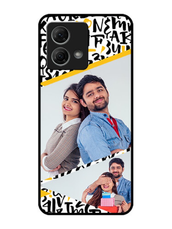 Custom Moto G84 5G Custom Metal Phone CaseLetters Pattern Design