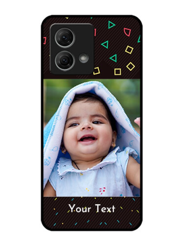Custom Moto G84 5G Custom Metal Phone CaseWith Confetti Birthday Design