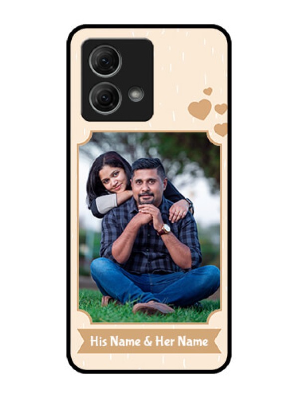 Custom Moto G84 5G Custom Metal Phone CaseWith Confetti Love Design