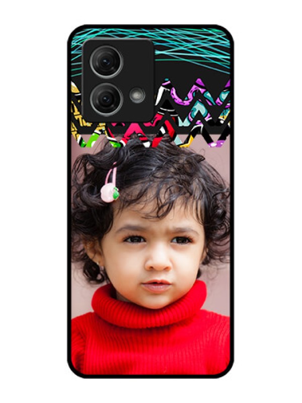 Custom Moto G84 5G Custom Metal Phone CaseNeon Abstract Design