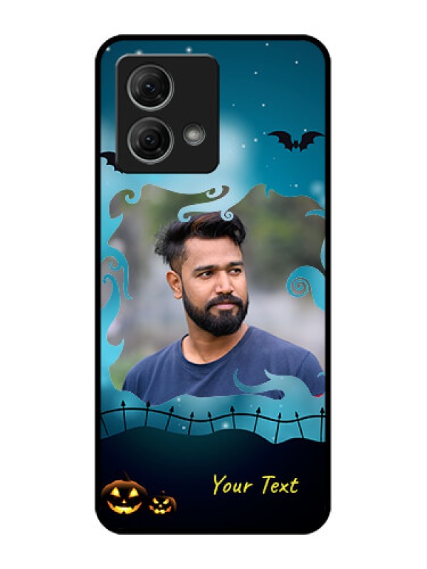 Custom Moto G84 5G Custom Metal Phone CaseHalloween Frame Design