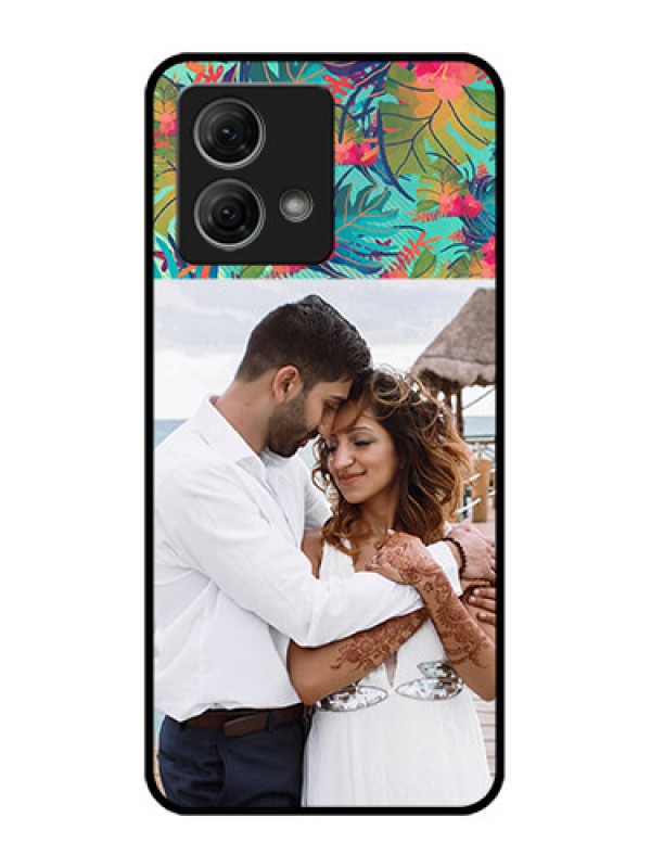Custom Moto G84 5G Custom Metal Phone CaseWatercolor Floral Design