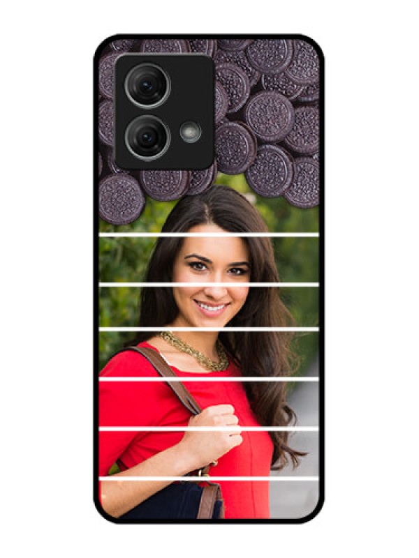 Custom Moto G84 5G Custom Metal Phone CaseWith Oreo Biscuit Design