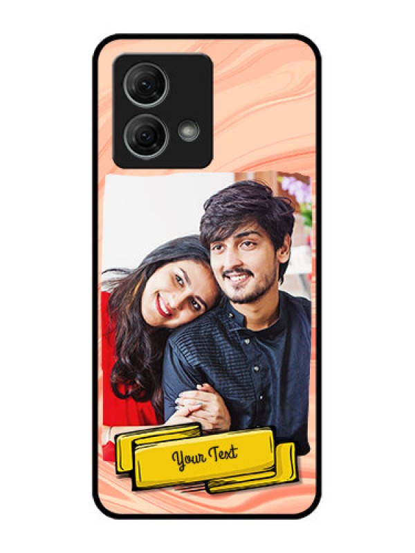 Custom Moto G84 5G Custom Metal Phone CaseMarble Texture Design