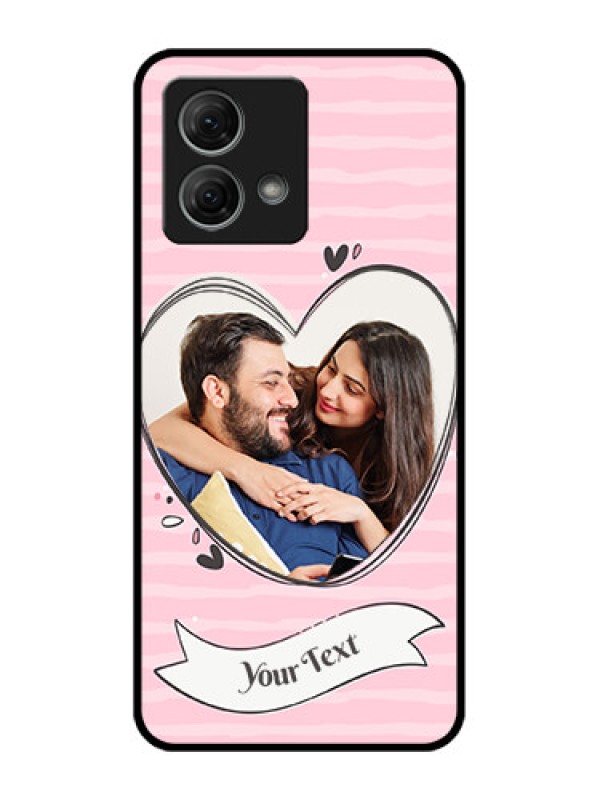 Custom Moto G84 5G Custom Metal Phone CaseVintage Heart Design