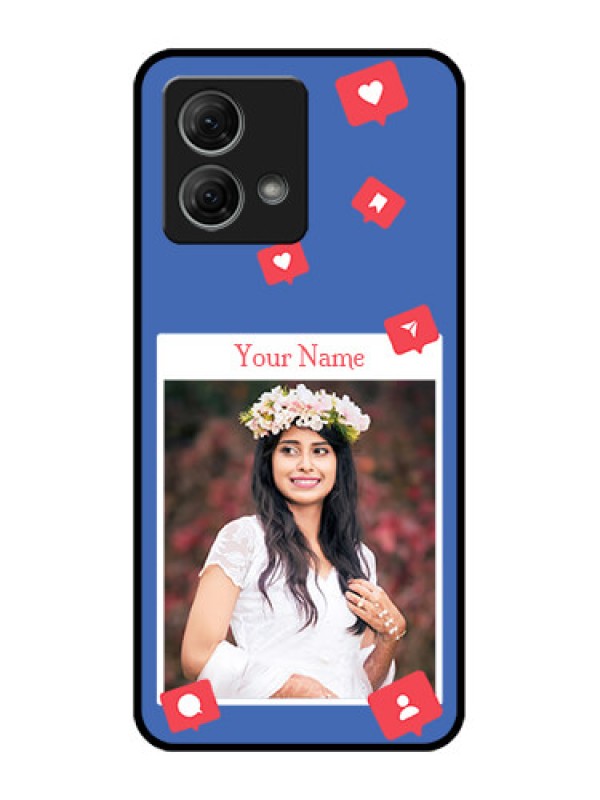 Custom Moto G84 5G Custom Metal Phone CaseLike Share And Comment Design