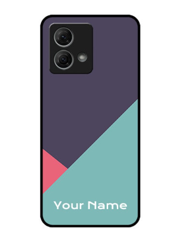 Custom Moto G84 5G Custom Metal Phone CaseTri Color Abstract Design