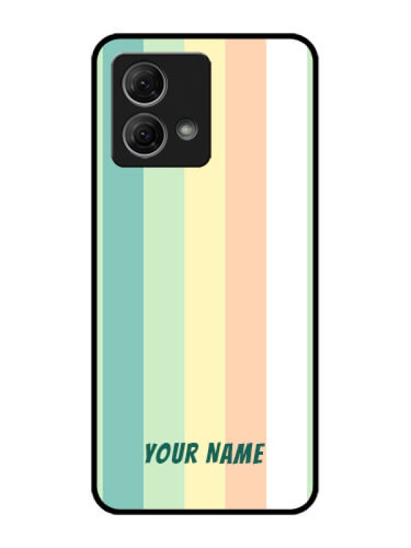 Custom Moto G84 5G Custom Metal Phone CaseMulti - Colour Stripes Design