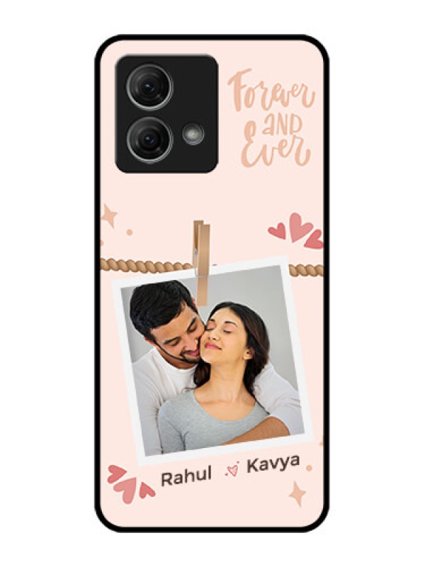 Custom Moto G84 5G Custom Metal Phone CaseForever And Ever Love Design
