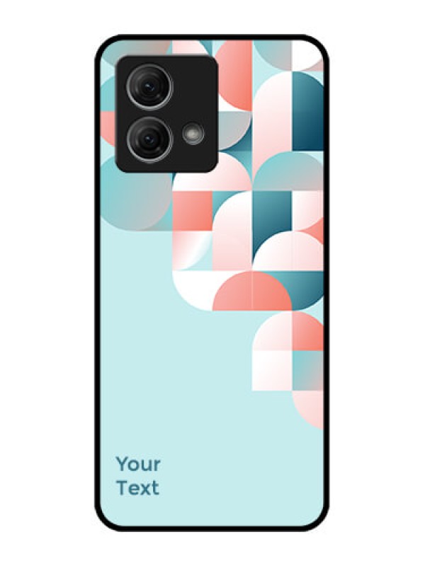 Custom Moto G84 5G Custom Metal Phone CaseStylish Semi - Circle Pattern Design