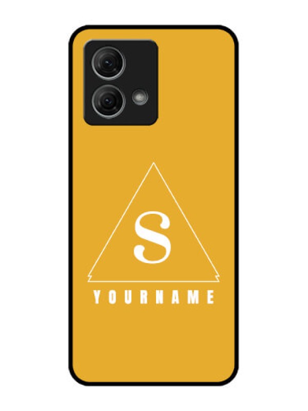 Custom Moto G84 5G Custom Metal Phone CaseSimple Triangle Design