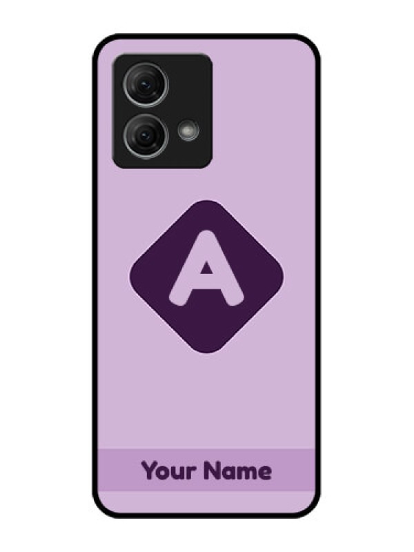 Custom Moto G84 5G Custom Metal Phone CaseCustom Letter In Curved Badge Design