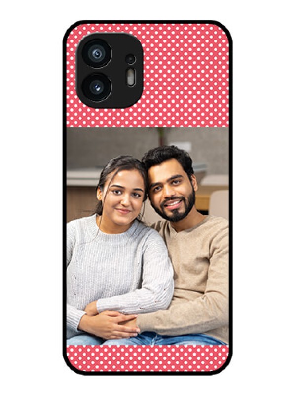 Custom Nothing Phone 2 Custom Metal Phone Case - White Dotted Design