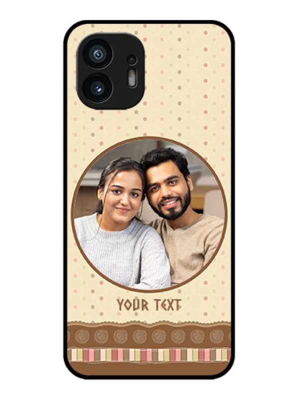 Custom Nothing Phone 2 Custom Metal Phone Case - Brown Dotted Mobile Case Design