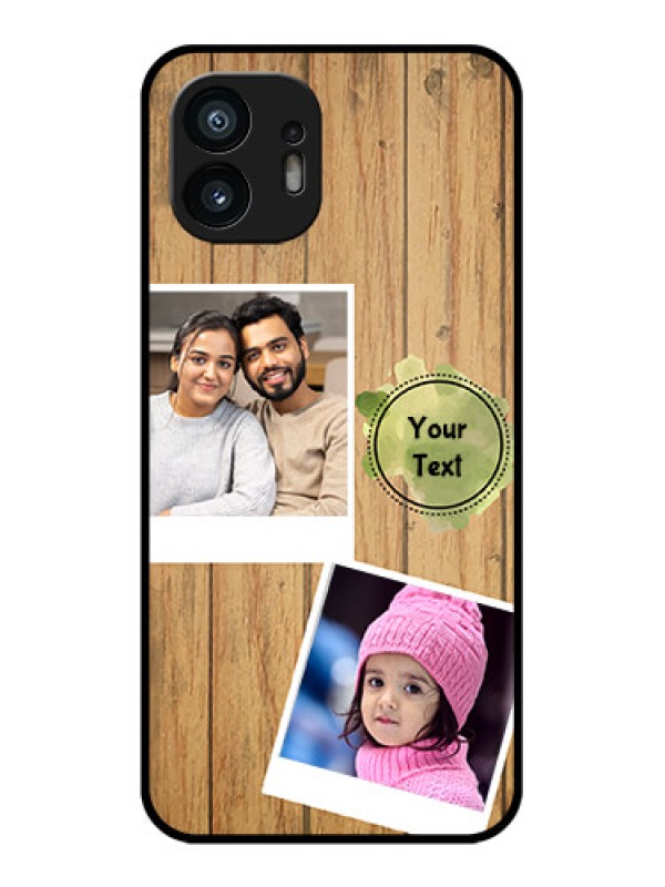 Custom Nothing Phone 2 Custom Metal Phone Case - Wooden Texture Design