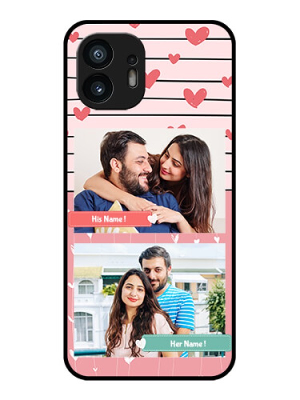 Custom Nothing Phone 2 Custom Metal Phone Case - Photo With Heart Design