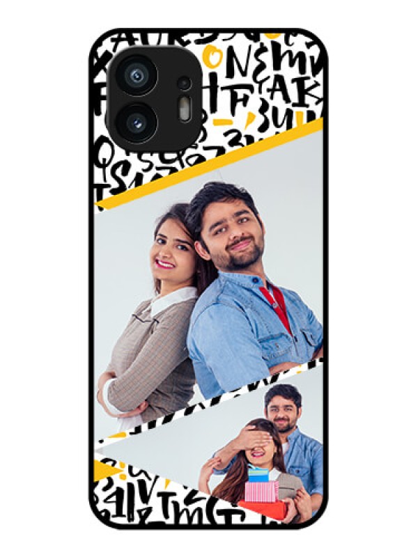 Custom Nothing Phone 2 Custom Metal Phone Case - Letters Pattern Design